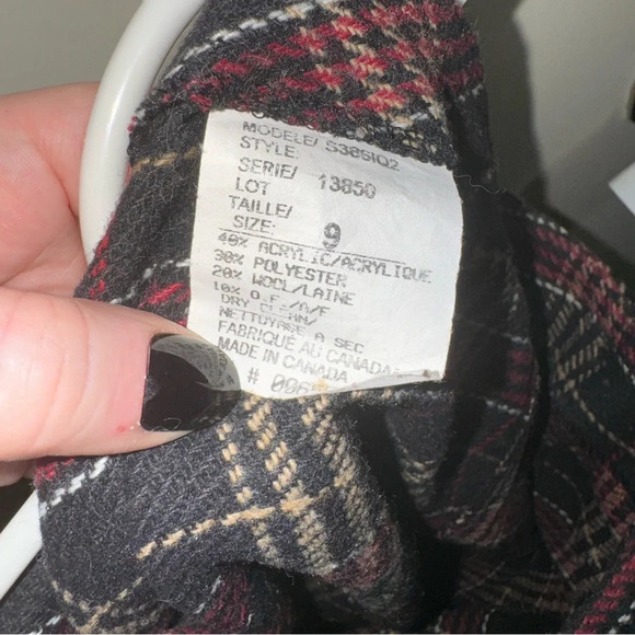 Women’s Vintage Wool Plaid Wrap Mini Length Preppy Formal Hoilday Skirt Size: 9 - Picture 8 of 15